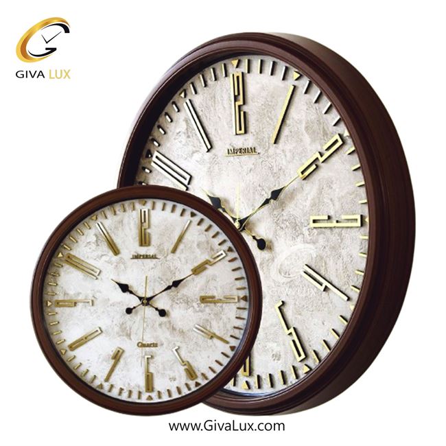 ساعت دیواری اورجینال امپریال PVC قهوه ای| کد رفرنس 103