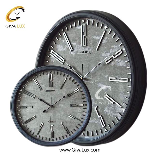 ساعت دیواری اورجینال امپریال PVC طوسی| کد رفرنس 103