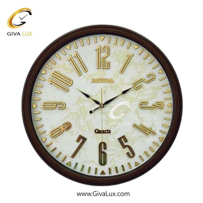 ساعت دیواری اورجینال امپریال PVC قهوه ای| کد رفرنس 105