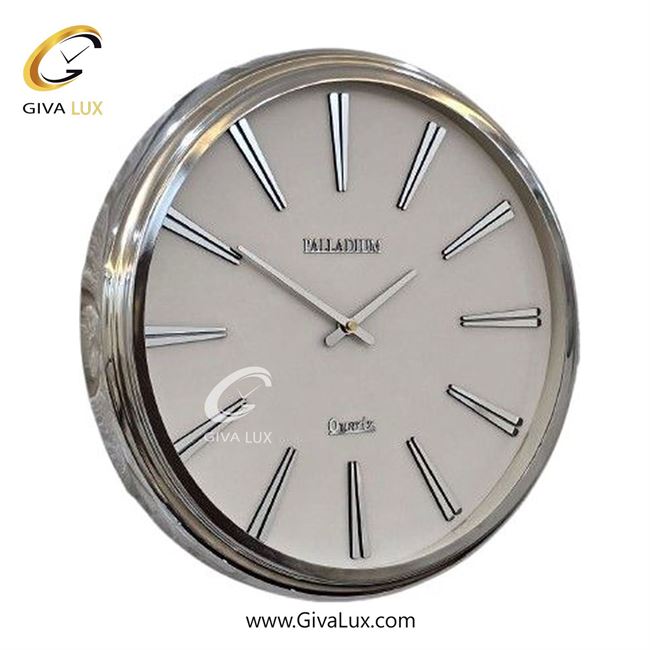 ساعت دیواری اورجینال پالادیوم آلیاژ فلزی نقره ای| کد رفرنس 106