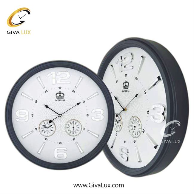 ساعت دیواری اورجینال امپریال PVC طوسی| کد رفرنس 1060A