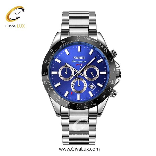 ساعت مچی اورجینال مردانه اسکمی (Skmei) سه موتوره کرنوگراف مشکی | نقره ای| آبی کاربنی| کد رفرنس 9259