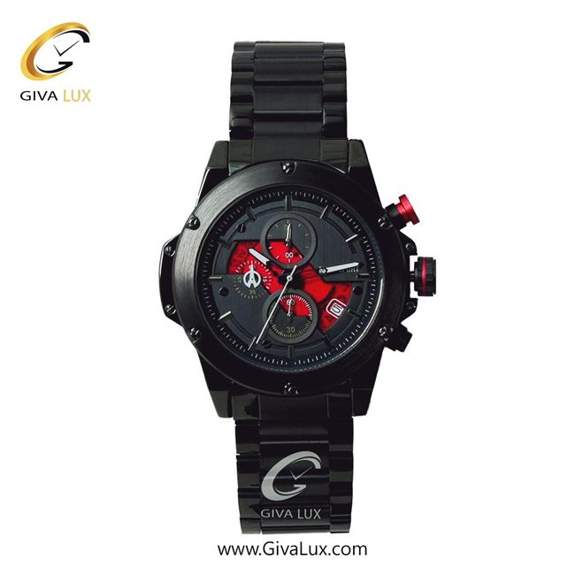 ساعت مچی اورجینال مردانه مکس فورت (MAXFORT) سه موتوره کرنوگراف مشکی | مشکی| مشکی| کد رفرنس MX-110