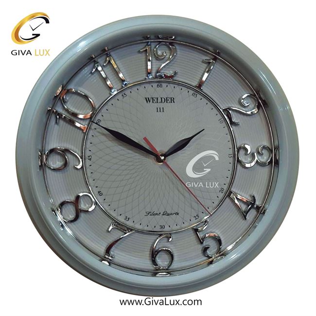 ساعت دیواری اورجینال ولدر PVC سفید| کد رفرنس 111