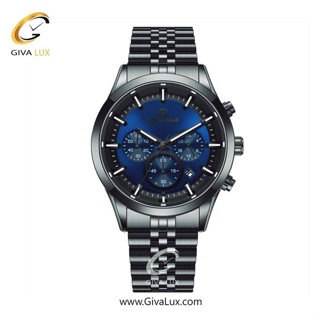 ساعت مچی اورجینال مردانه دنیل سزار سه موتوره کرنوگراف تیتانیوم | تیتانیوم(زغالی)| سرمه ای| کد رفرنس DC-1112