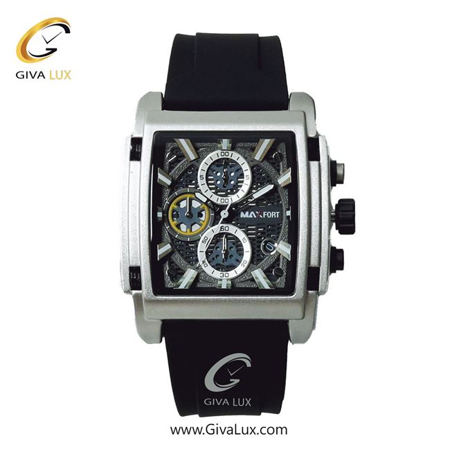 ساعت مچی اورجینال مردانه مکس فورت (MAXFORT) سه موتوره کرنوگراف نقره ای | مشکی| طوسی| کد رفرنس MX-112