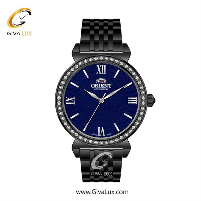 ساعت مچی اورجینال زنانه اورینت (کانتیننتال) | Orient (Continental) مشکی | مشکی| آبی کاربنی| کد رفرنس 0113