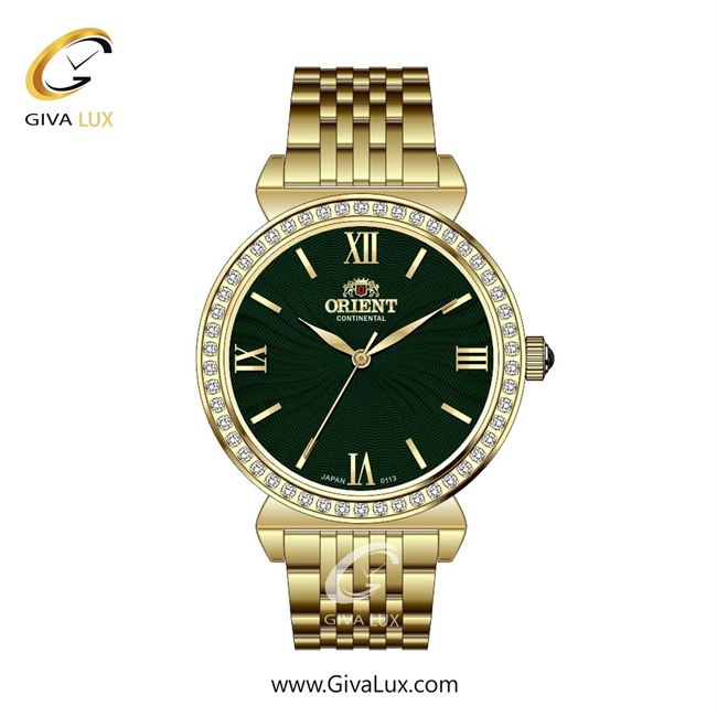 ساعت مچی اورجینال زنانه اورینت (کانتیننتال) | Orient (Continental) طلایی | طلایی| سبز یشمی تیره| کد رفرنس 0113