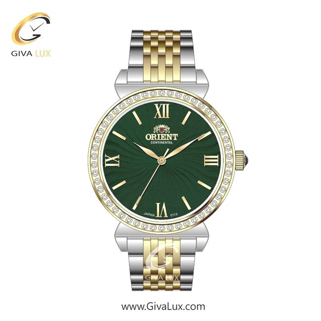 ساعت مچی اورجینال زنانه اورینت (کانتیننتال) | Orient (Continental) طلایی | نقره ای-طلایی| سبز یشمی تیره| کد رفرنس 0113