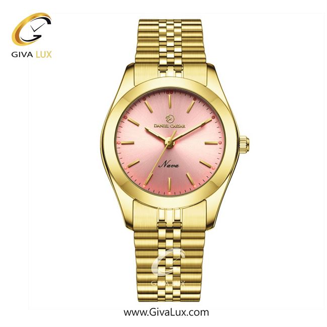 ساعت مچی اورجینال زنانه دنیل سزار طلایی | طلایی| صورتی| کد رفرنس DC-1134
