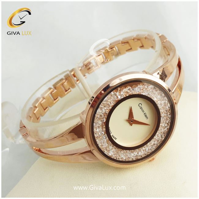 ساعت زنانه کلوین کلین نگین متحرک دار