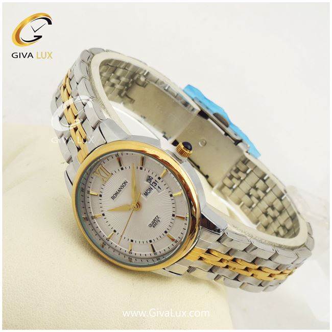 ساعت زنانه بند فلزی صفحه گرد رومانسون