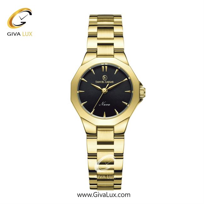 ساعت مچی اورجینال زنانه دنیل سزار طلایی | طلایی| مشکی| کد رفرنس DC-1147