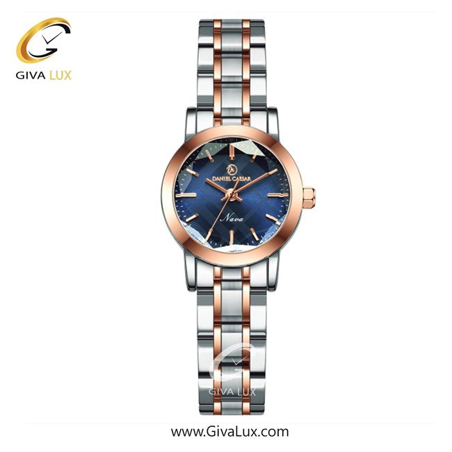 ساعت مچی اورجینال زنانه دنیل سزار رزگلد | رزگلد-نقره ای| سرمه ای| کد رفرنس DC-1148