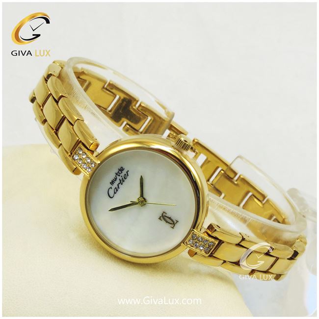 ساعت زنانه کارتیر َبندفلزی طلایی 