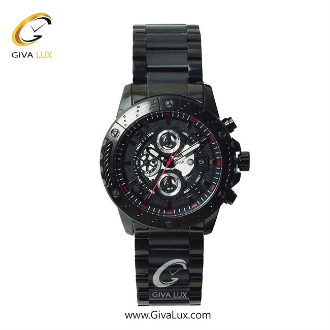 ساعت مچی اورجینال مردانه مکس فورت (MAXFORT) سه موتوره کرنوگراف مشکی | مشکی| نقره ای-مشکی| کد رفرنس MX-115