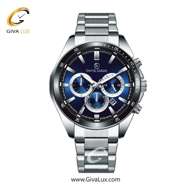 ساعت مچی اورجینال مردانه دنیل سزار سه موتوره کرنوگراف مشکی-نقره ای | نقره ای| سرمه ای| کد رفرنس DC-1166