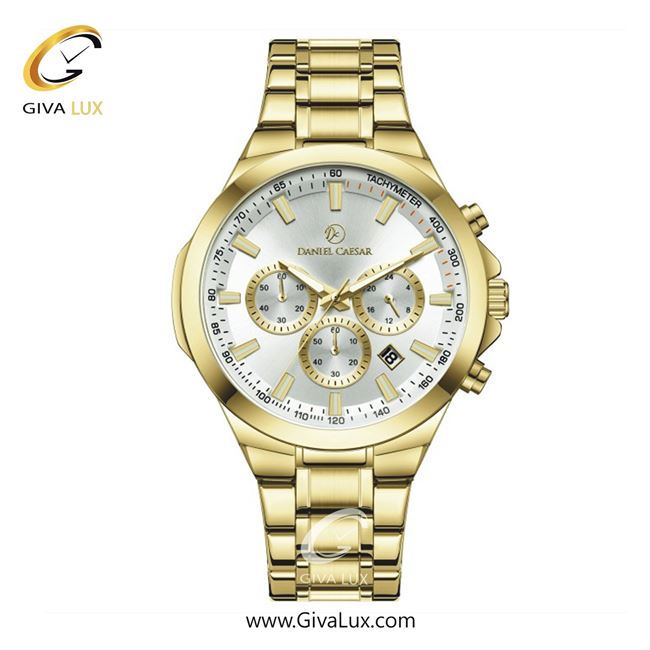 ساعت مچی اورجینال مردانه دنیل سزار سه موتوره کرنوگراف طلایی | طلایی| نقره ای| کد رفرنس DC-1168