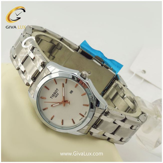 ساعت زنانه بند فلزی تیسوت بند استیل