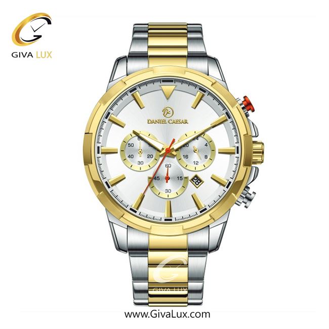 ساعت مچی اورجینال مردانه دنیل سزار سه موتوره کرنوگراف نقره ای-طلایی | طلایی-نقره ای| نقره ای| کد رفرنس DC-1175