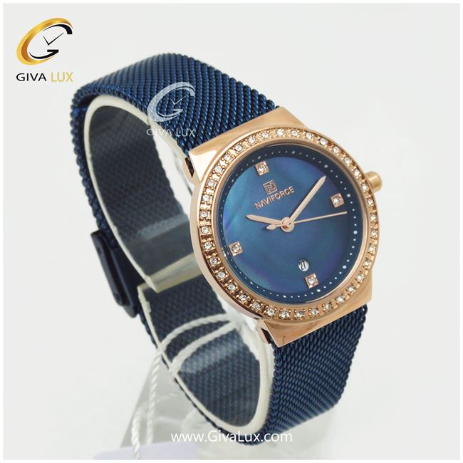 ساعت مچی اورجینال زنانه ناوی فورس|Naviforce|نوی فورس|نیوی فورس رزگلد | سرمه ای| سرمه ای| کد رفرنس NF5005