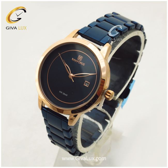ساعت مچی اورجینال زنانه ناوی فورس|Naviforce|نوی فورس|نیوی فورس رزگلد | سرمه ای| سرمه ای| کد رفرنس NF5008