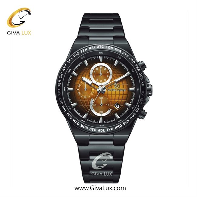 ساعت مچی اورجینال مردانه دنیل سزار سه موتوره کرنوگراف مشکی | مشکی| قهوه ای| کد رفرنس DC-1179