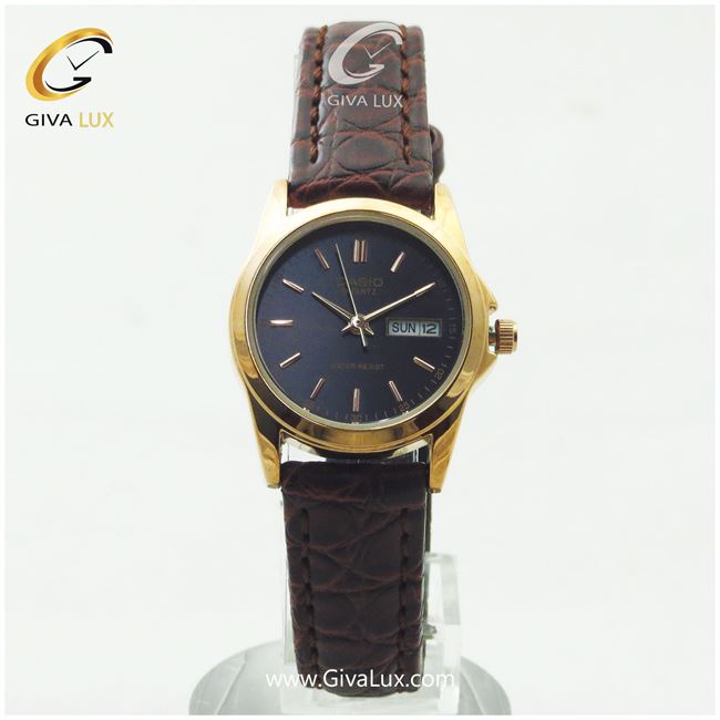 ساعت مچی زنانه بند چرمی کاسیو