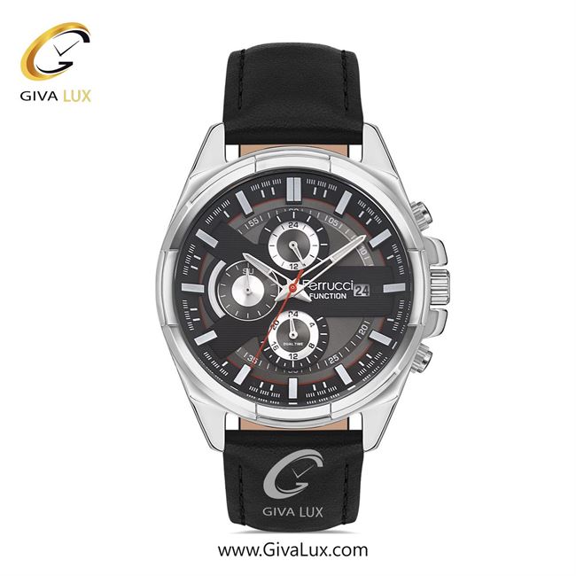 ساعت مچی اورجینال مردانه فروچی Ferrucci سه موتوره فول تایم نقره ای | مشکی| دودی|تیتانیوم| کد رفرنس  fcf.11807FK.01