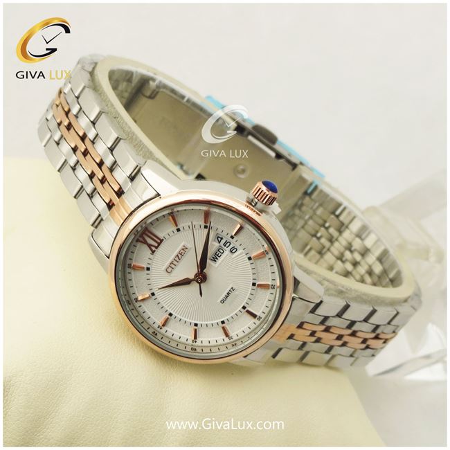 ساعت مچی زنانه دو تقویم سیتی زن دو رنگ