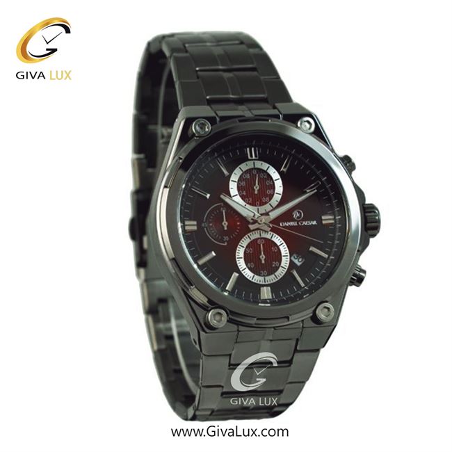 ساعت مچی اورجینال مردانه دنیل سزار سه موتوره کرنوگراف تیتانیوم | تیتانیوم(زغالی)| قرمز-مشکی| کد رفرنس DC-1186