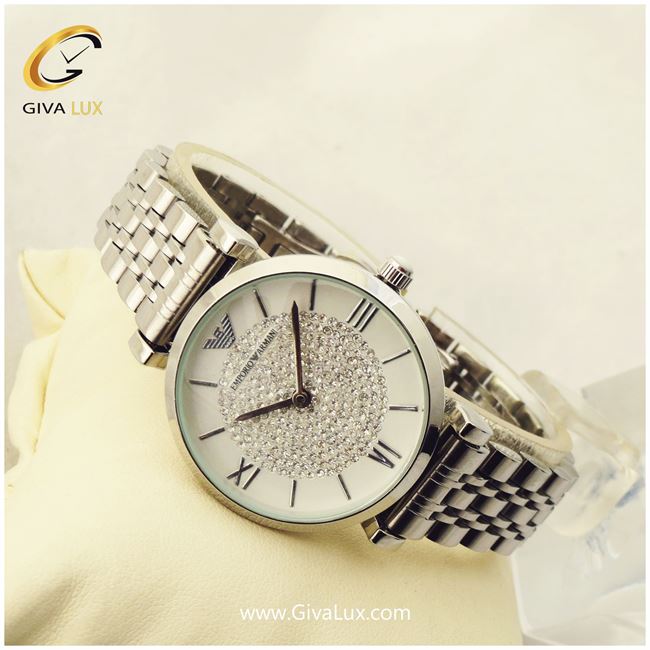 ساعت مچی زنانه فول استیل امپریو آرمانی نگین دار