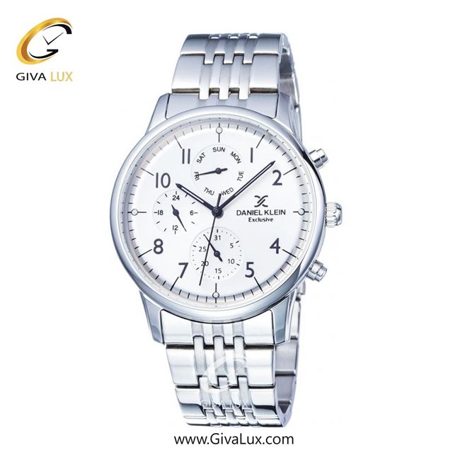 ساعت مچی اورجینال مردانه دنیل کلین سه موتوره فول تایم نقره ای | نقره ای| نقره ای| کد رفرنس DK11894-1