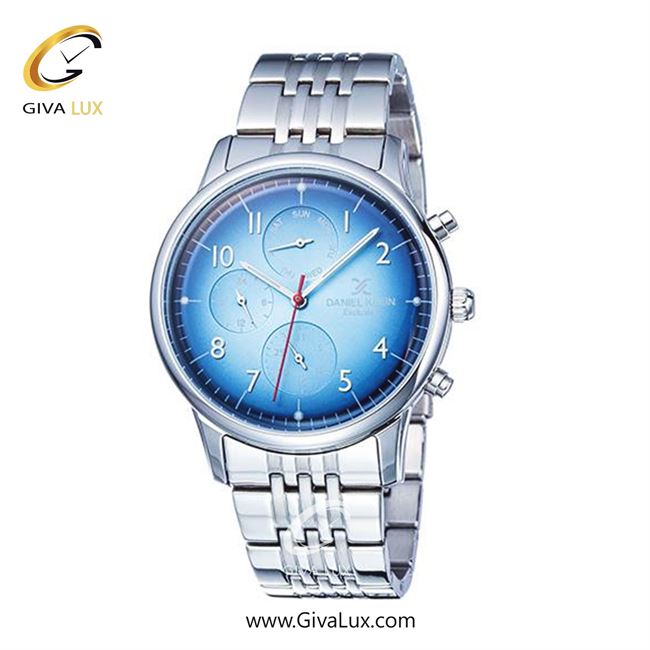 ساعت مچی اورجینال مردانه دنیل کلین سه موتوره فول تایم نقره ای | نقره ای| آبی| کد رفرنس DK11894-5
