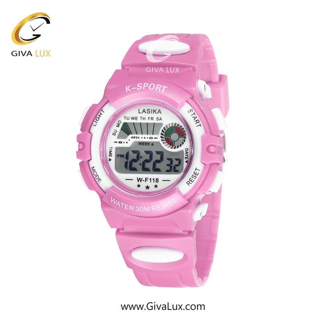 ساعت مچی اورجینال زنانه-بچه گانه لاسیکا سفید-صورتی || مشکی| کد رفرنس 118PK