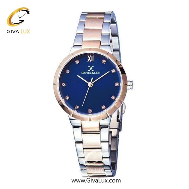 ساعت مچی اورجینال زنانه دنیل کلین رزگلد | رزگلد-نقره ای| سرمه ای| کد رفرنس DK11905-6