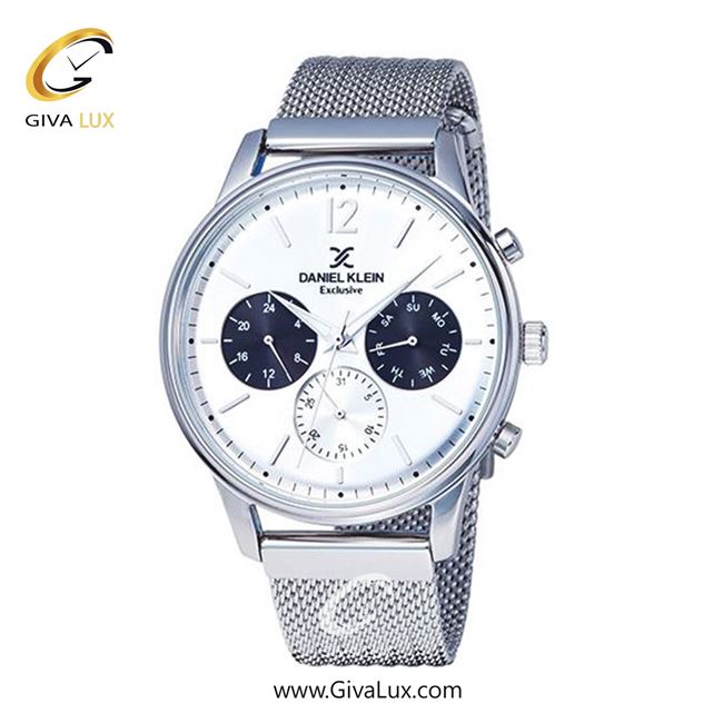 ساعت مچی اورجینال مردانه دنیل کلین سه موتوره فول تایم نقره ای | نقره ای| سفید| کد رفرنس DK11906-1