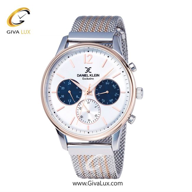 ساعت مچی اورجینال مردانه دنیل کلین سه موتوره فول تایم نقره ای-رزگلد | رزگلد-نقره ای| سفید| کد رفرنس DK11906-4