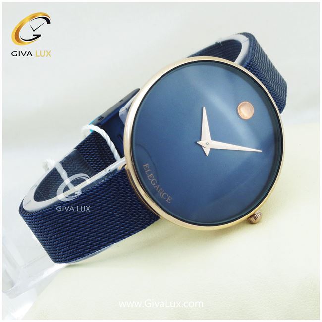 ساعت مچی زنانه بند حصیری الگانس سرمه ای