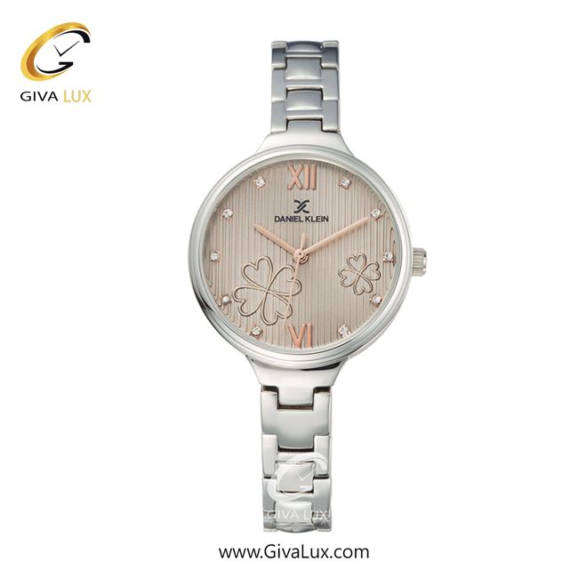 ساعت مچی اورجینال زنانه دنیل کلین نقره ای | نقره ای| گلدار/طرحدار-بژ| کد رفرنس DK11957-6