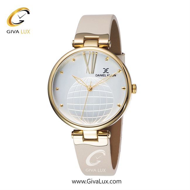 ساعت مچی اورجینال زنانه دنیل کلین طلایی | کرم| گلدار/طرحدار-نقره ای| کد رفرنس DK11963-2