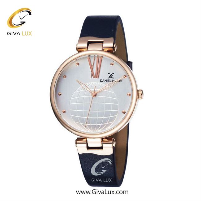 ساعت مچی اورجینال زنانه دنیل کلین رزگلد | مشکی| نقره ای-گلدار/طرحدار| کد رفرنس DK11963-3