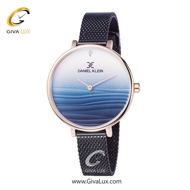 ساعت مچی اورجینال زنانه دنیل کلین رزگلد | مشکی| گلدار/طرحدار-نقره ای-آبی| کد رفرنس DK11982-6