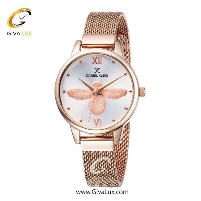 ساعت مچی اورجینال زنانه دنیل کلین رزگلد | رزگلد| نقره ای-رزگلد-گلدار/طرحدار| کد رفرنس DK11989-2