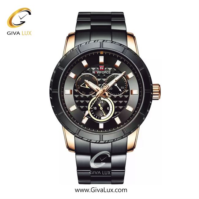 ساعت مچی مردانه سه موتوره ناوی فورس(نیوی فورس) مدل NF9145 RG/B/Y 119_9145BBRg.jpg