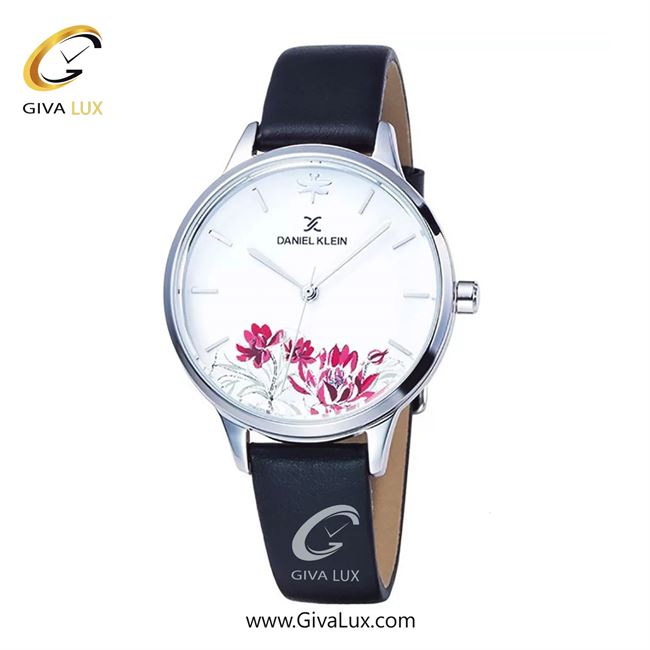 ساعت مچی اورجینال زنانه دنیل کلین نقره ای | مشکی| سفید-گلدار/طرحدار| کد رفرنس DK12030-1