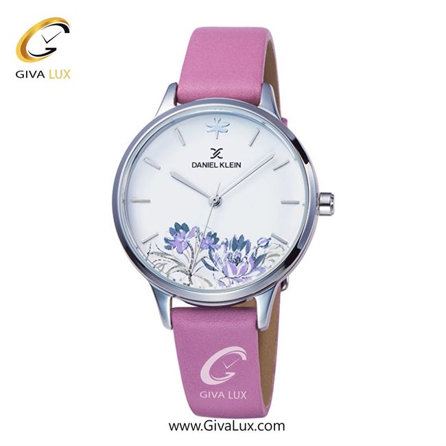 ساعت مچی اورجینال زنانه دنیل کلین نقره ای | صورتی| گلدار/طرحدار-سفید| کد رفرنس DK12030-7