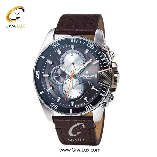 ساعت مچی اورجینال مردانه دنیل کلین سه موتوره فول تایم سرمه ای | قهوه ای| دودی|تیتانیوم| کد رفرنس DK12035-1