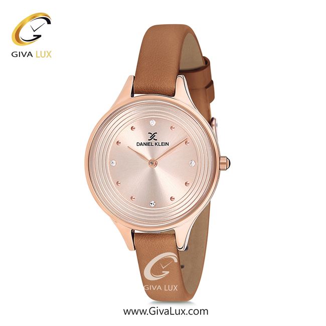 ساعت مچی اورجینال زنانه دنیل کلین رزگلد | قهوه ای| رزگلد| کد رفرنس DK12037-4