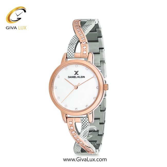 ساعت مچی اورجینال زنانه دنیل کلین رزگلد | نقره ای-رزگلد| سفید| کد رفرنس DK12043-4